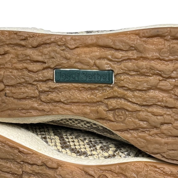 Joseph Seibel Women's Caspian Sneakers Size EU 39 US 8-8.5 Taupe Gray Leather - Picture 9 of 12